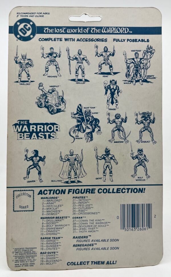 RAMCO 1982 THE WARLORD ACTION FIGURE NRFB