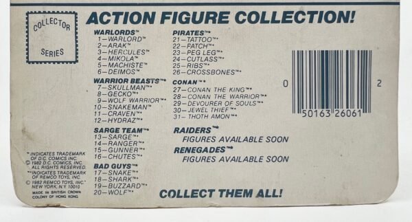 RAMCO 1982 THE WARLORD ACTION FIGURE NRFB