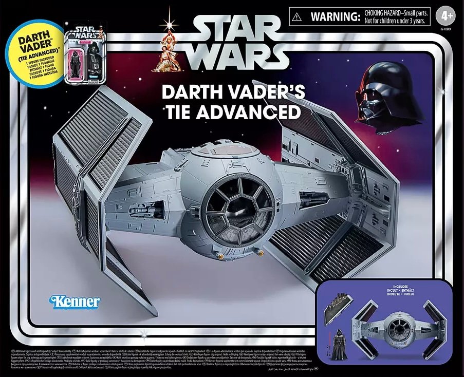 Hasbro Pulse exclusive Star Wars The vintage Collection Darth Vader's TIE Advanced with carded action figure