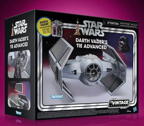 Hasbro Pulse exclusive Star Wars The vintage Collection Darth Vader's TIE Advanced with carded action figure