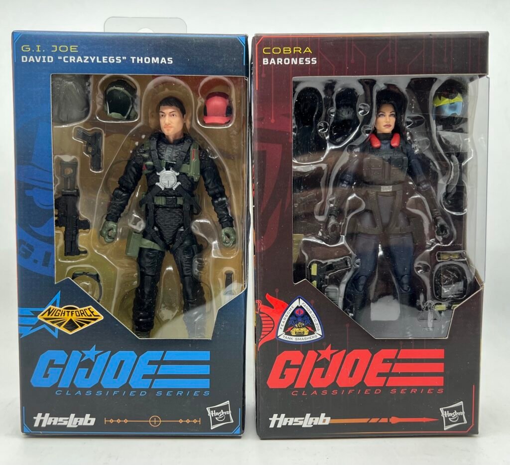 HASBRO GI JOE Classified Haslab Exclusive Baroness and David "crazylegs" Thomas set