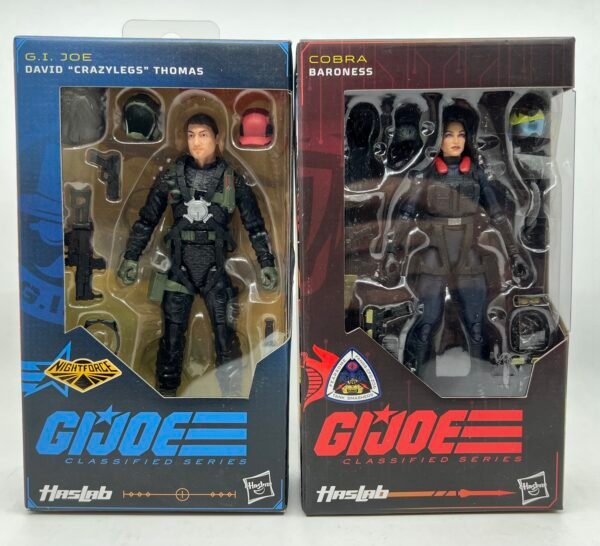 HASBRO GI JOE Classified Haslab Exclusive Baroness and David "crazylegs" Thomas set New In Box Never open US Seller