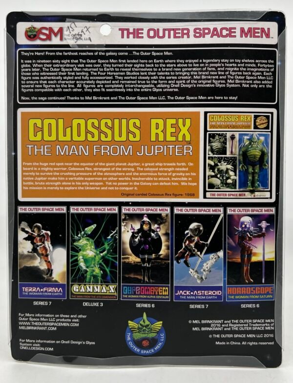 Four Horsemen Studios The Outer Space Men  Colossus Rex (2014 Reissue) Colorforms Edition Action Figure