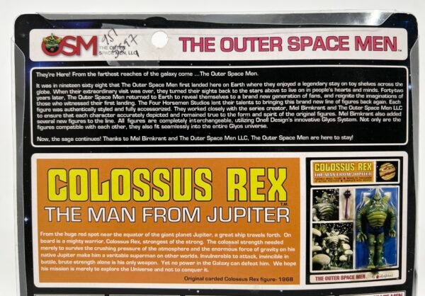 Four Horsemen Studios The Outer Space Men  Colossus Rex (2014 Reissue) Colorforms Edition Action Figure