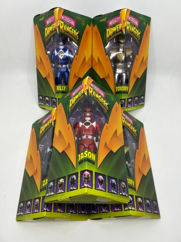 Super7 Mighty Morphin Power Rangers ULTIMATES Deluxe 7 Inch Action Figure set of 5