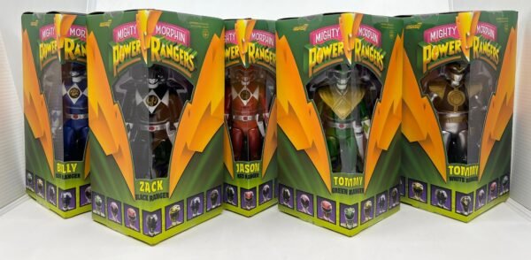 Super7 Mighty Morphin Power Rangers ULTIMATES Deluxe 7 Inch Action Figure set of 5