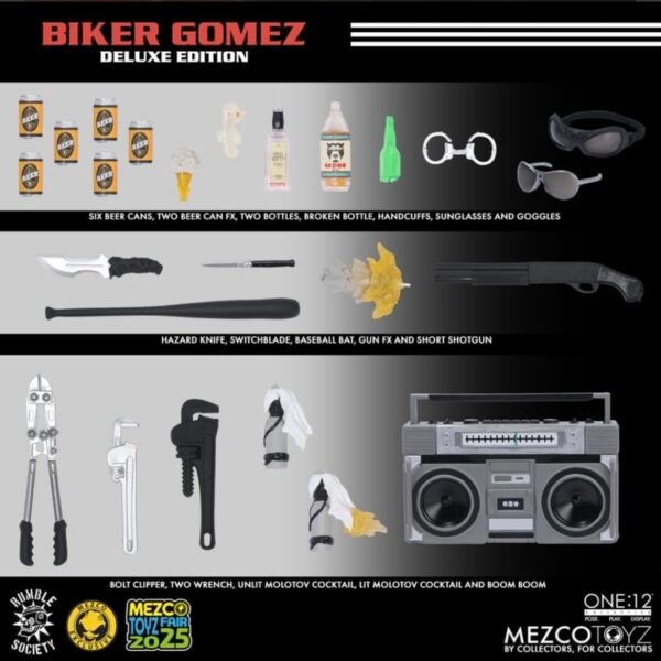 Mezco One:12 Collective Biker Gomez & Motorcycle Deluxe edition IN STOCK! Last one US seller