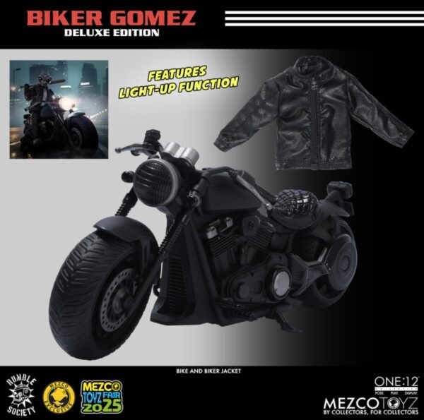 Mezco One:12 Collective Biker Gomez & Motorcycle Deluxe edition IN STOCK! Last one US seller