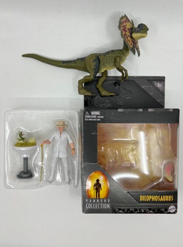 IMG_6276 MATTEL Hammond collection SDCC Dr JOHN HAMMOND and DILOPHOSAURUS Set loose