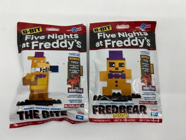 McFarlane FNAF 8-Bit Series 2 FREDBEAR PLUSH and The Bite Building Set New Sealed