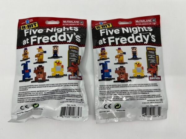 McFarlane FNAF 8-Bit Series 2 FREDBEAR PLUSH and The Bite Building Set New Sealed