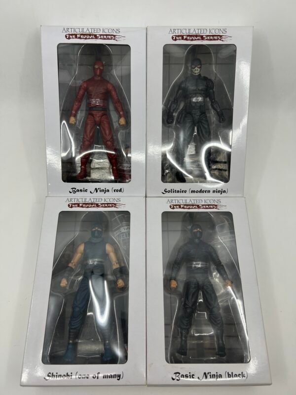 Fwoosh Articulated Icons Feudal Series Ninja Action Figure 4 set