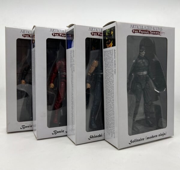 Fwoosh Articulated Icons Feudal Series Ninja Action Figure 4 set