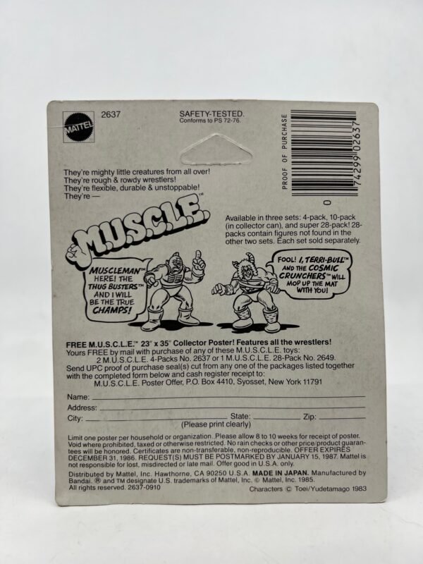Vintage 1985 Mattel M.U.S.C.L.E. Men Satan Cross Japanese version Kinnikuman plus extras