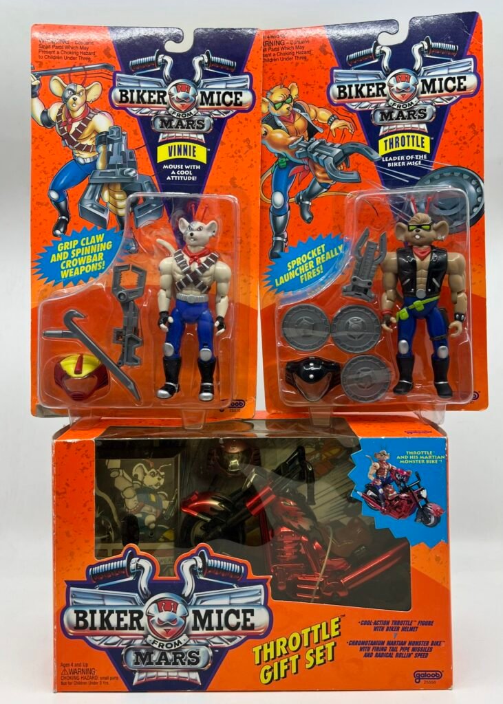 Biker Mice from Mars Motorcycle(open box incomplete) Throttle & Vinnie Galoob 1993