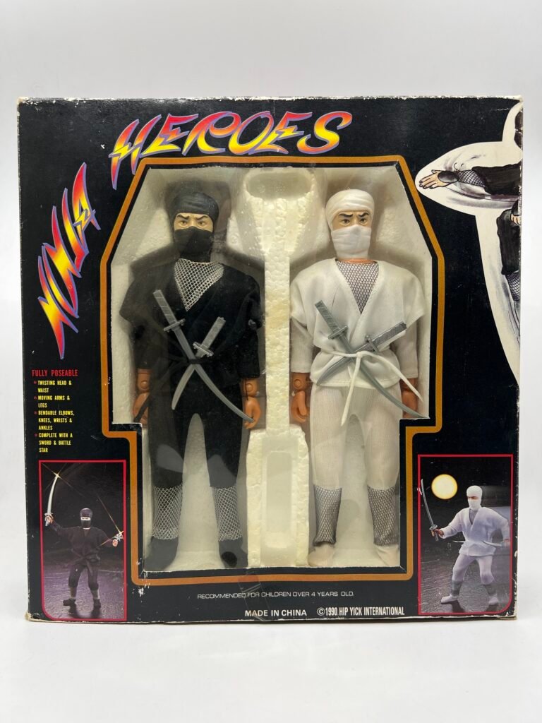 NINJA Heroes Action figures 1990 complete open box used KO MEGO