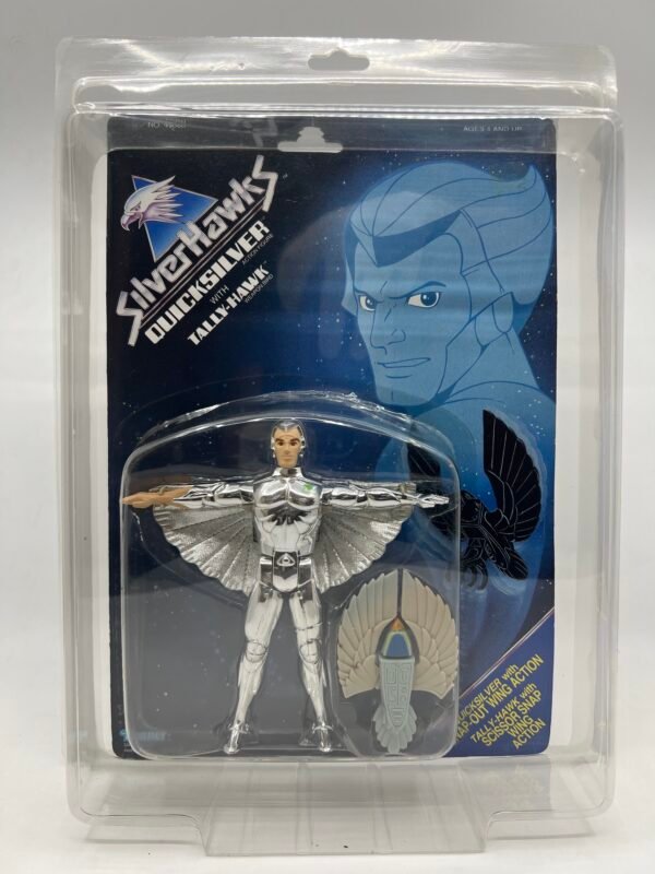 Vintage 1986 Kenner SilverHawks Quicksilver Action Figure Complete Crisp