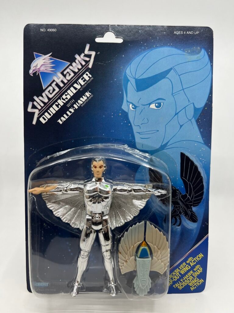 Vintage 1986 Kenner SilverHawks Quicksilver Action Figure Complete Crisp