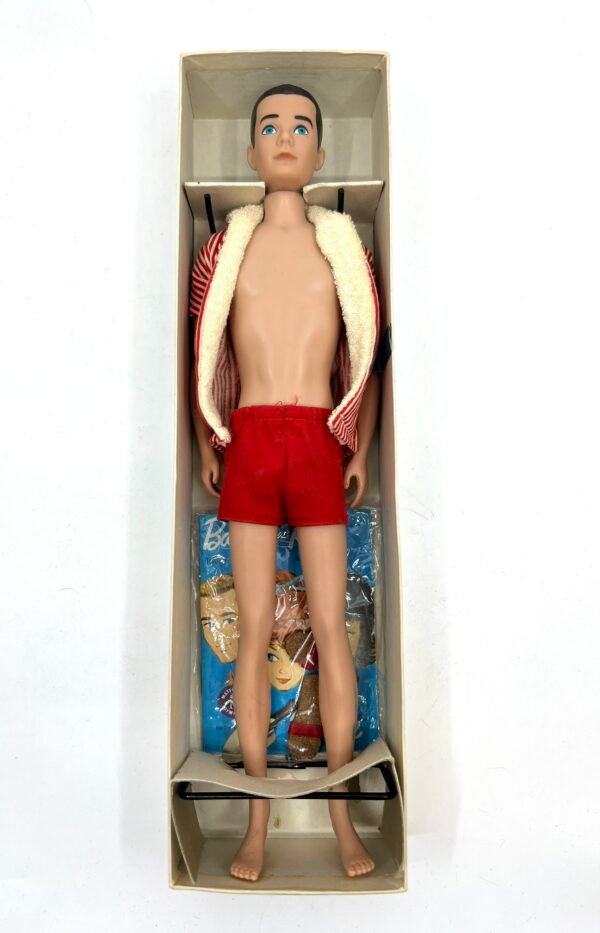 Vintage 1960s Mattel Ken Doll #750 Brunette Molded Painted Hair Barbie Boyfriend