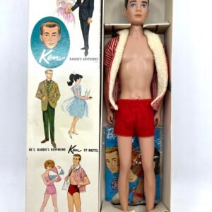Vintage 1960s Mattel Ken Doll #750 Brunette Molded Painted Hair Barbie Boyfriend